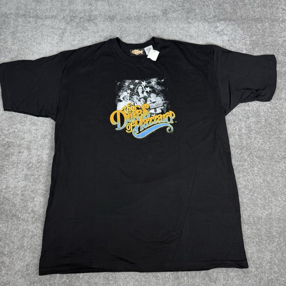 VTG Dukes Of Hazzard T-Shirt Men's XL Black Short Sleeve Crew Neck‎